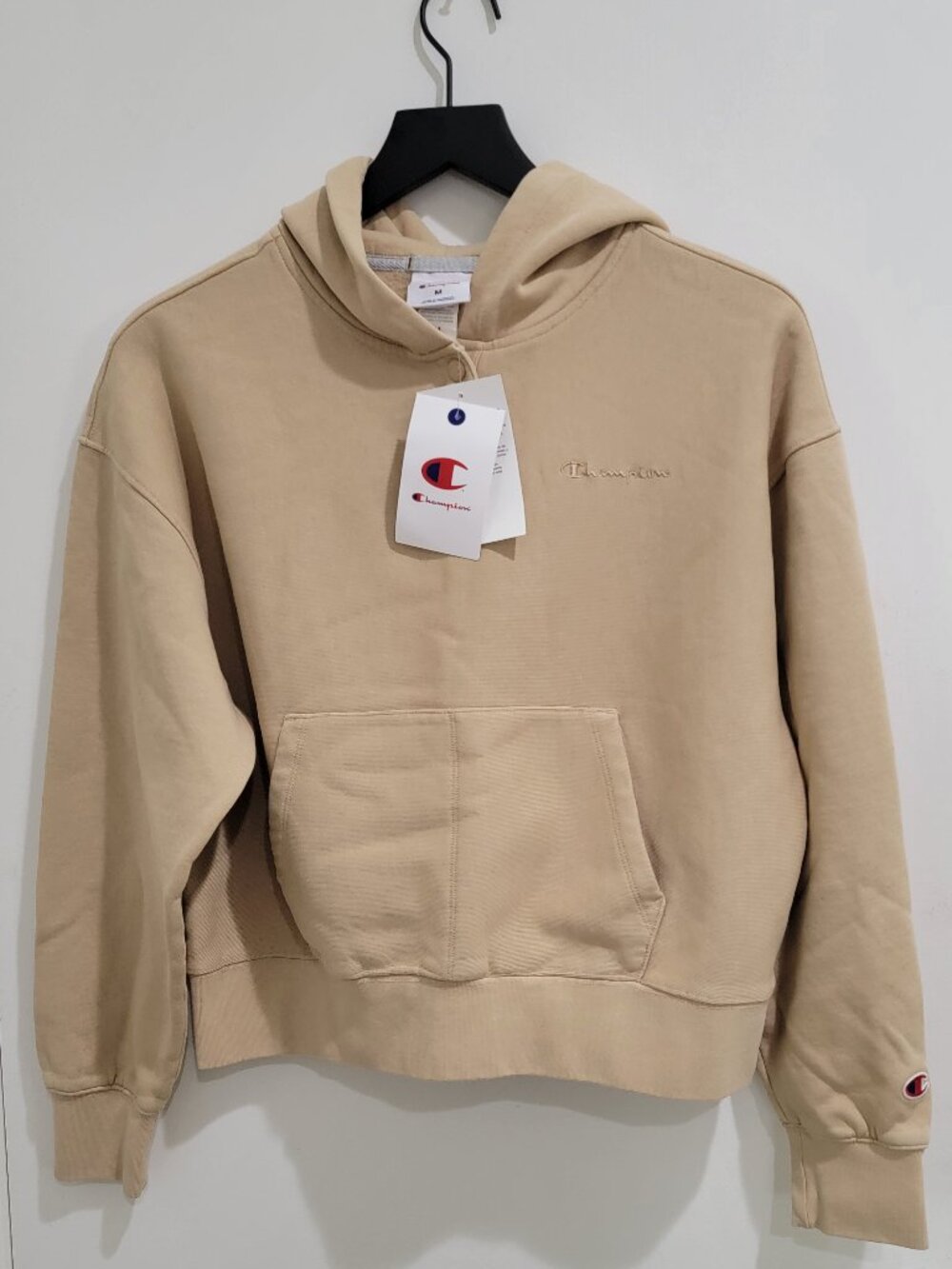 Champion Women's Vintage Wash Fleece Hooded Sweatshirt - Tan M